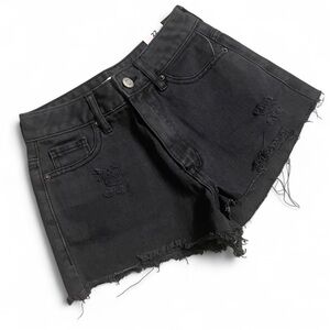 PacSun Charcoal Distressed Jean Shorts